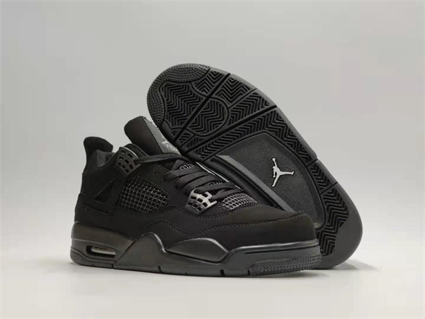 Women's Running weapon Air Jordan 4 Black Shoes 029